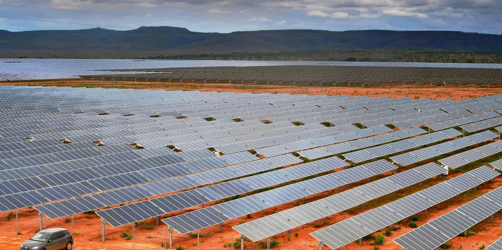 Solar array at Pirapora in Brazil's Minas Gerais state
