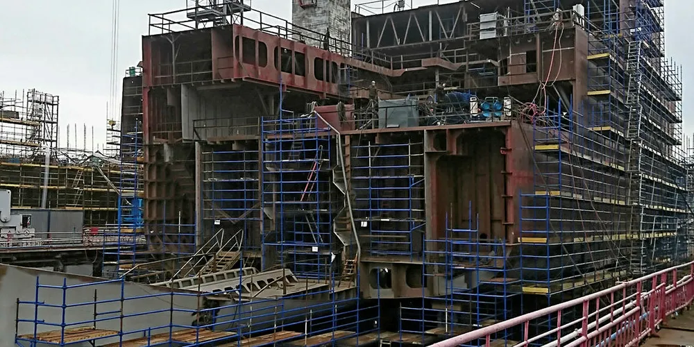 Russian Fishery new vessel under construction.