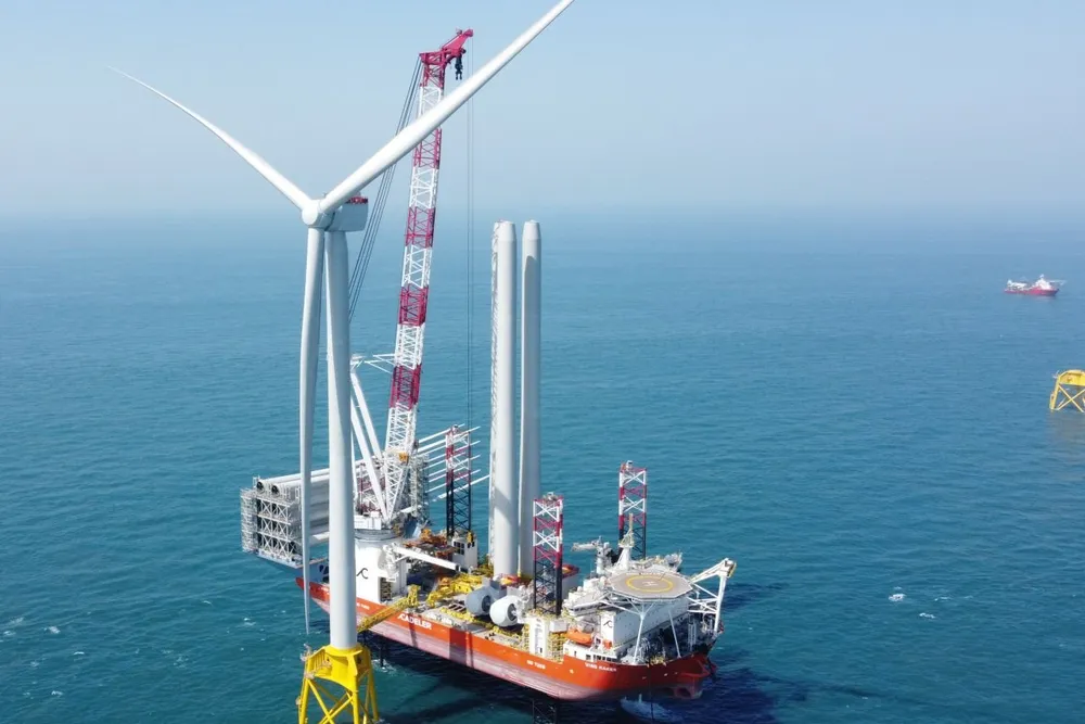 A picture released of the installed turbine by Siemens Gamesa.