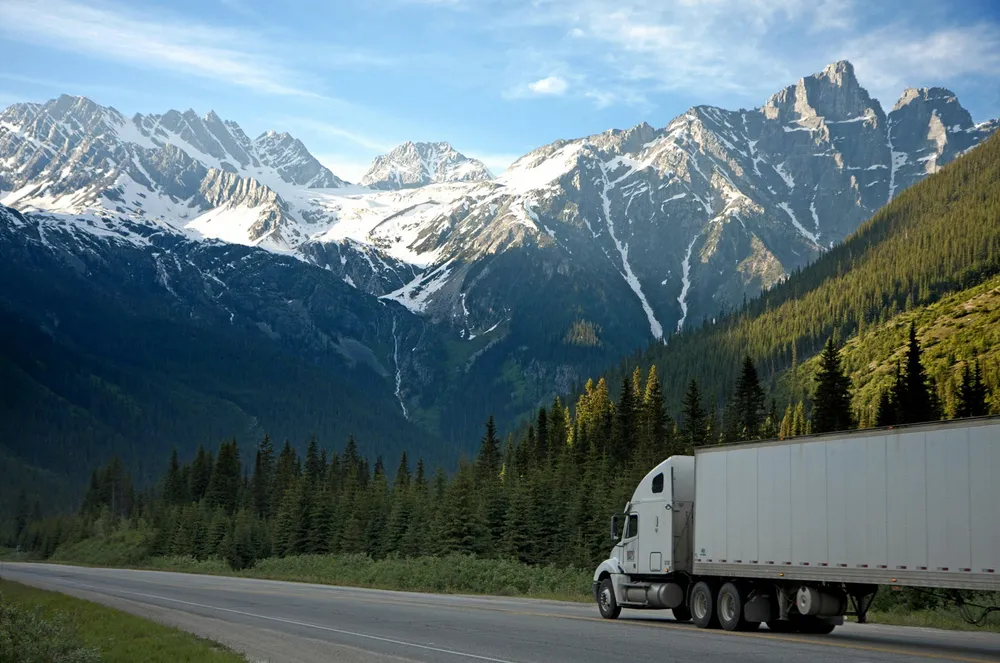 Trucking in California.