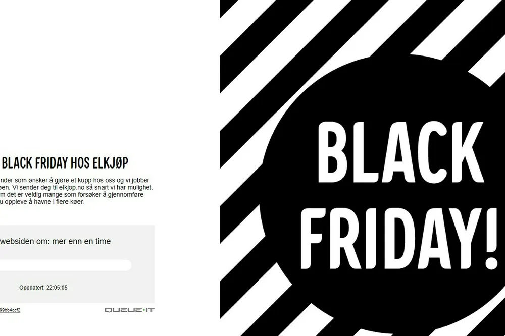 Kunder måtte stå i kø i nettbutikken til Elkjøp under Black Friday.