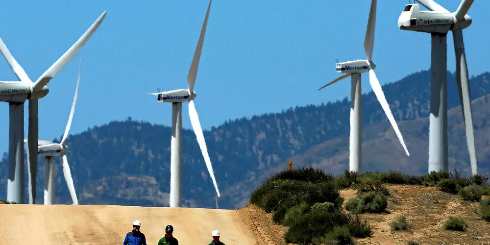 Some of the turbines at the 947MW Alta wind farm in California, owned by Clearway Energy (formerly NRG Yield).
