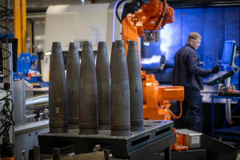 Fra produksjonslokalene til våpenprodusenten Nammo på Raufoss.