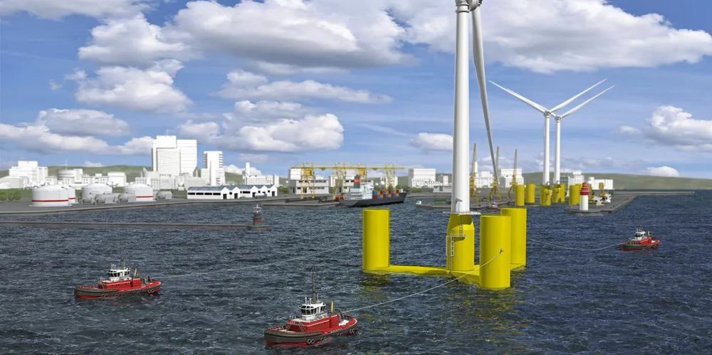 Naval Energies' semi-submersible floating platform