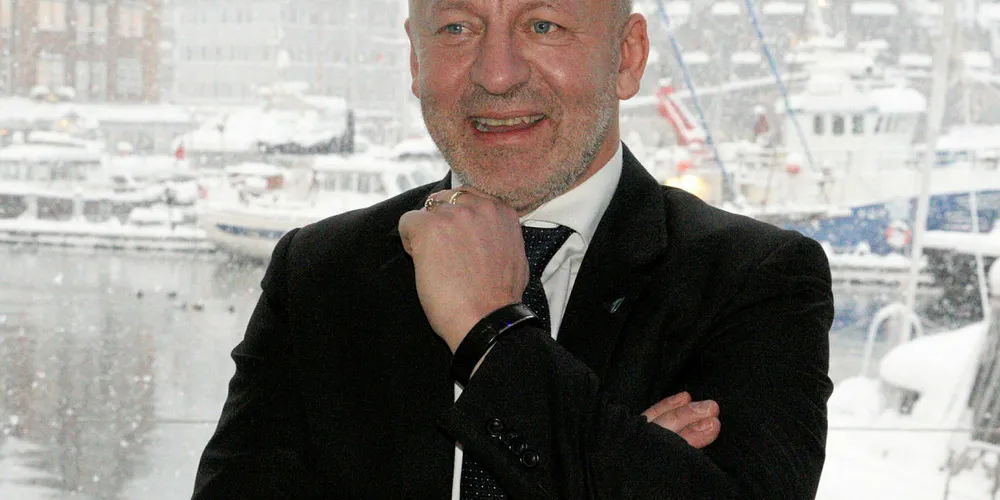 I GANG: Fiskeriminister Geir-Inge Sivertsen (H) i et vinterbelagt Tromsø.
