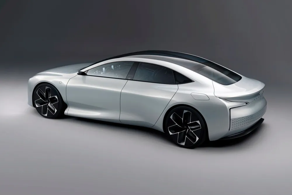The Hopium Machina hydrogen fuel-cell car.