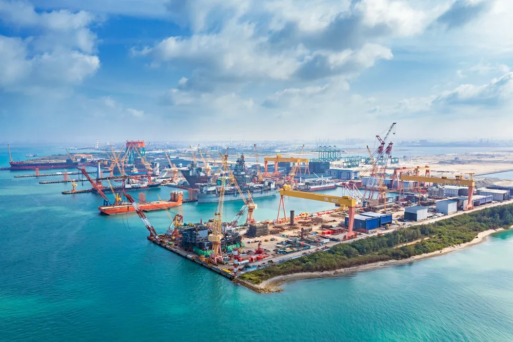 Aerial view: Sembcorp Marine's Tuas Boulevard Yard in Singapore