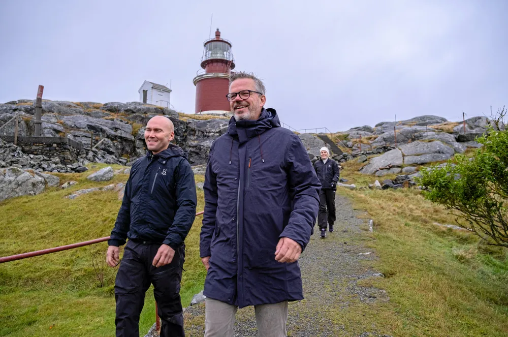 Prosjektdirektør Christian Sjødin (t.h) og prosjektleder Jon Kippenes i Blåvinge.