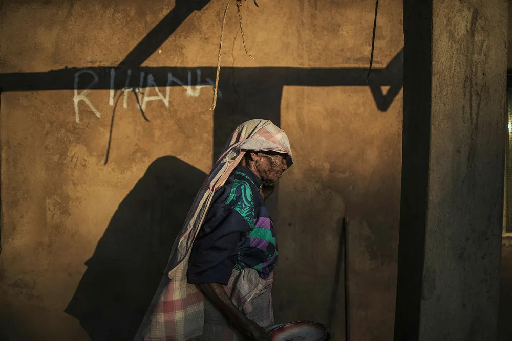 Attacked: Ilda Paulo, 60, a survivor of an Islamist attack in Aldeia da Paz, Cabo Delgado in August 2019