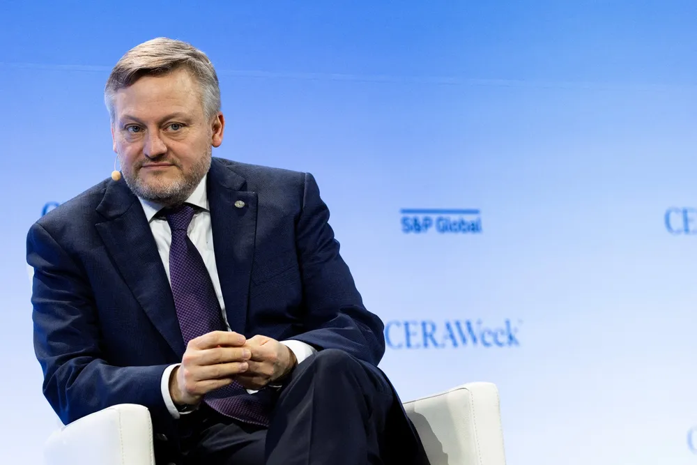 BP chief executive Murray Auchincloss looks on as he speaks during CERAWeek by S&P Global in Houston, Texas, US, 11 March 2025.