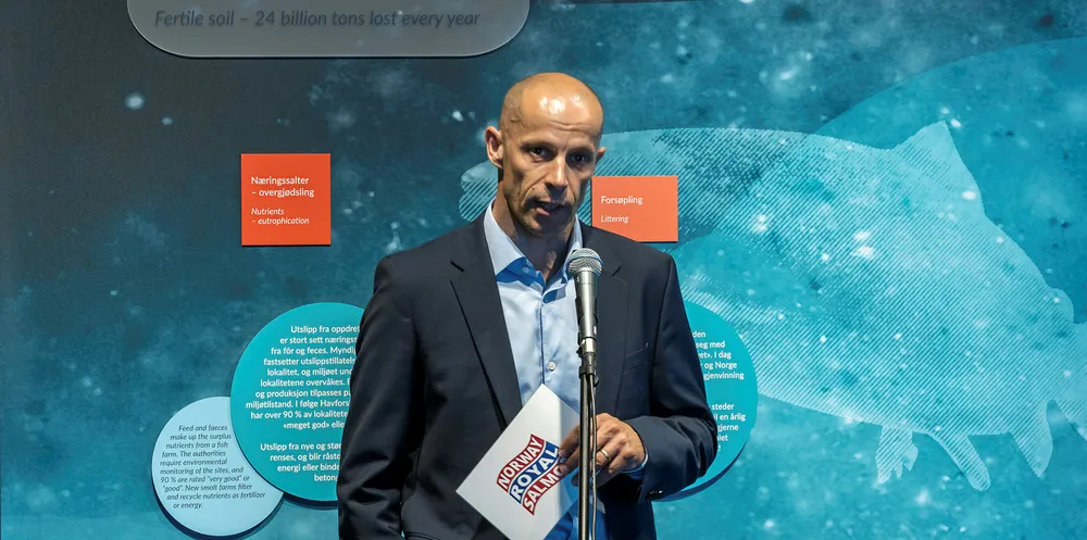 Norway Royal Salmon CEO Charles Hostlund.