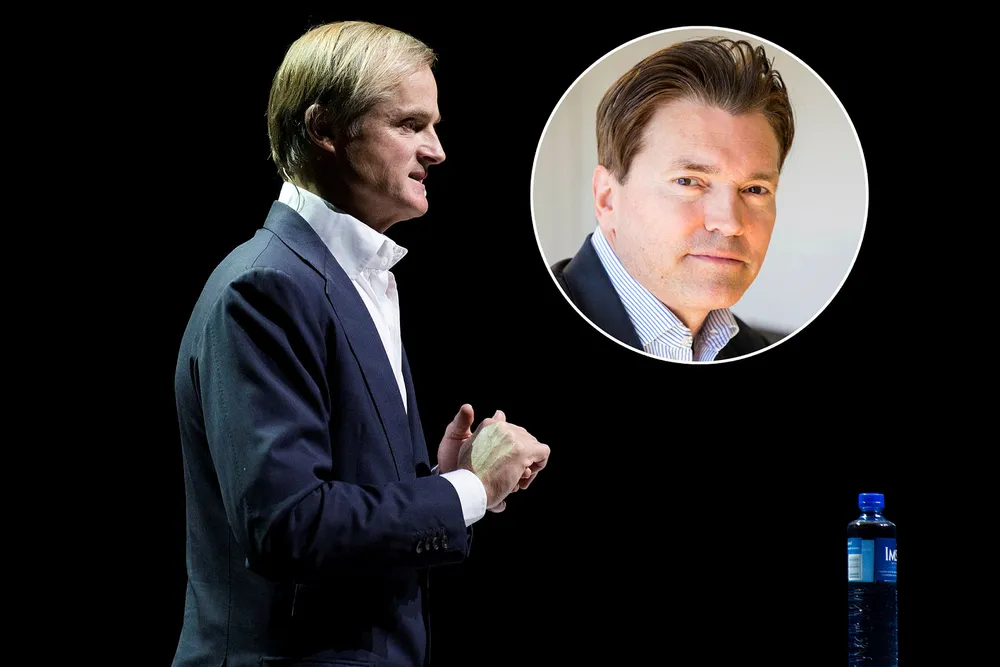 Øystein Stray Spetalen og Arne Fredly (innfelt) har solgt enda flere av aksjene i Kongsberg Automotive.