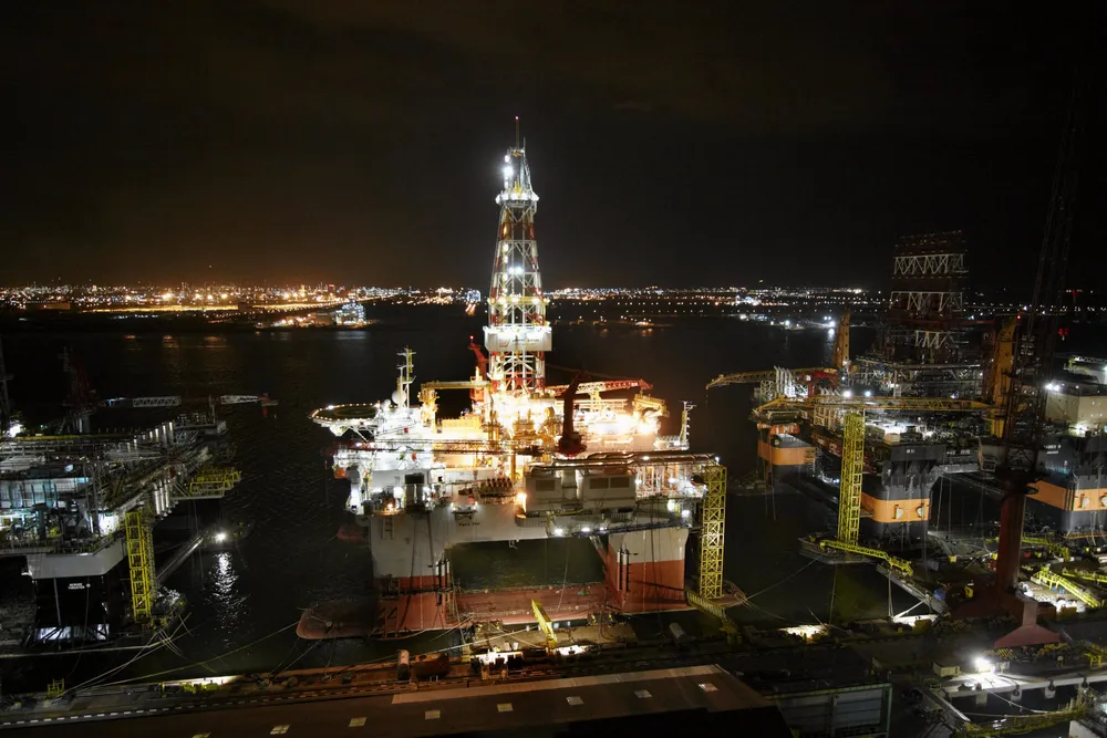 In the lead: the Constellation Oil Services semi-submersible rig Alpha Star