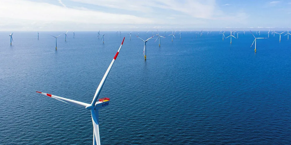 EnBW's Baltic 2 array (in Germany) close to the sea border with Poland