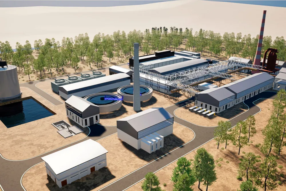 A computer-generated rendering of the Gladstone Green Iron project.