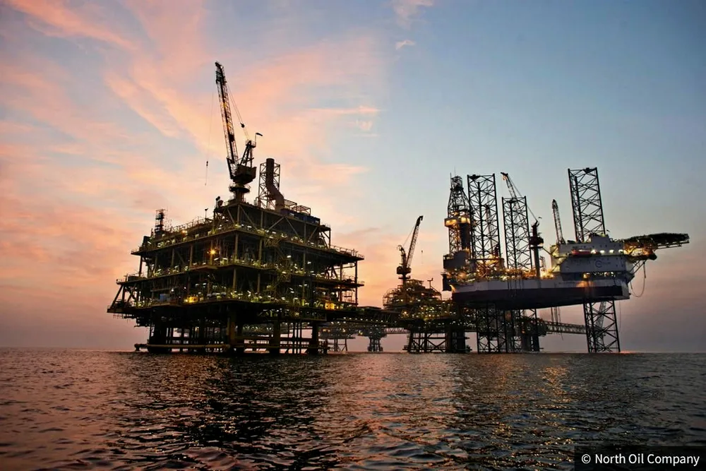 Project revival: a jack-up drilling rig working on the Al Shaheen oilfield off Qatar