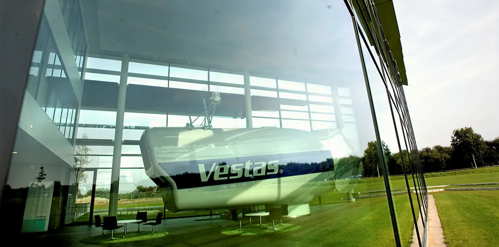 Turbines in foyer of Vestas Århus, Denmark HQ