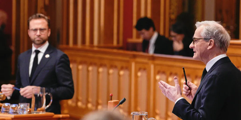 Statsminister Jonas Gahr Støre var på offensiven i Stortingets spørretime onsdag. Høyres Nikolai Astrup var en av opposisjonspolitikerne som fikk gjennomgå.