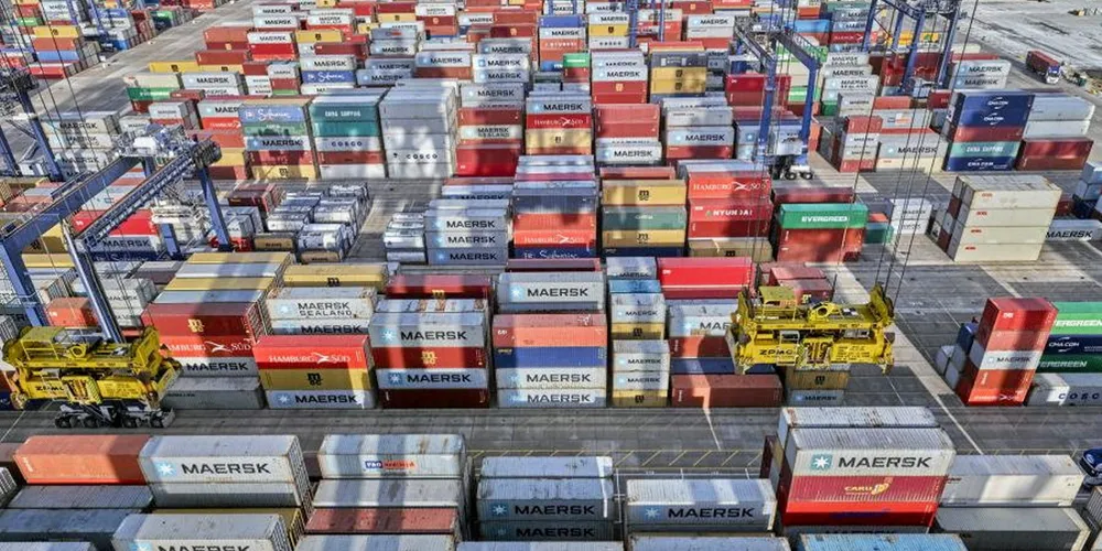 The port of Felixstowe is the UK's busiest container port. It handles an estimated 48% of Britain's containerised trade.