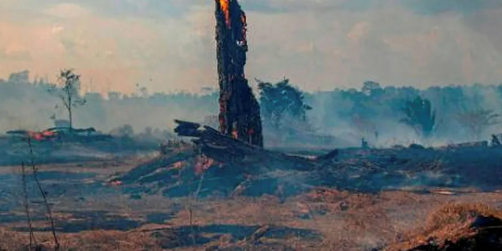 Amazon fires reach another level.