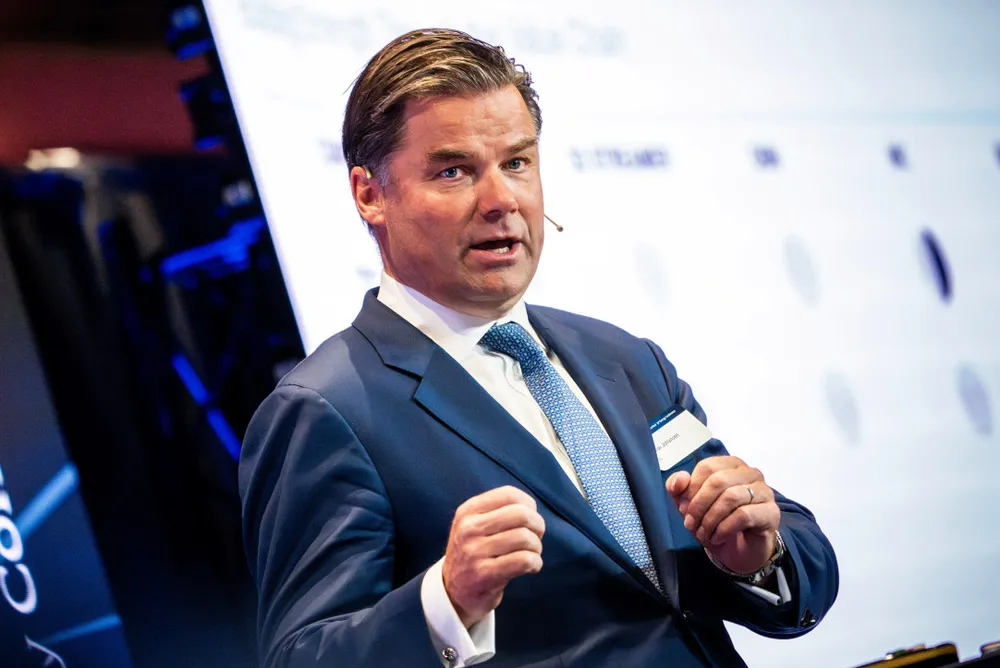 Moving forward: Norway's chief executive Kristian Johansen.