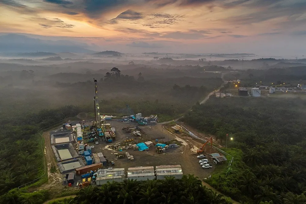 The Mengoepeh Pad 1 and central processing facility on Criterium's Tungkal block in Indonesia.