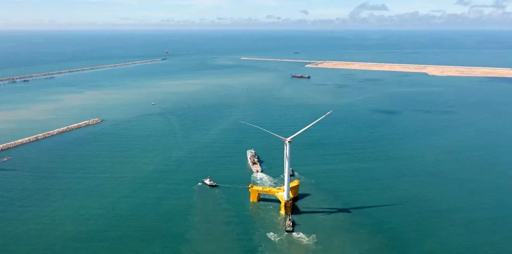 MingYang turbine-topped Wison floating wind unit en route to its maiden installation off China last year