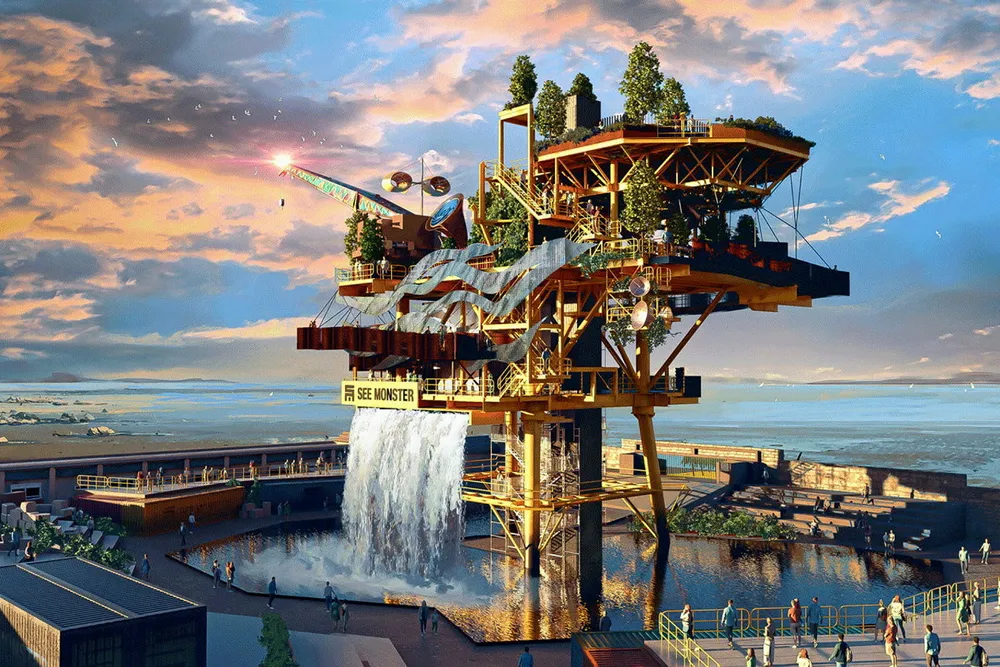 Beached: A rendering of the See Monster, scheduled to be finished in August