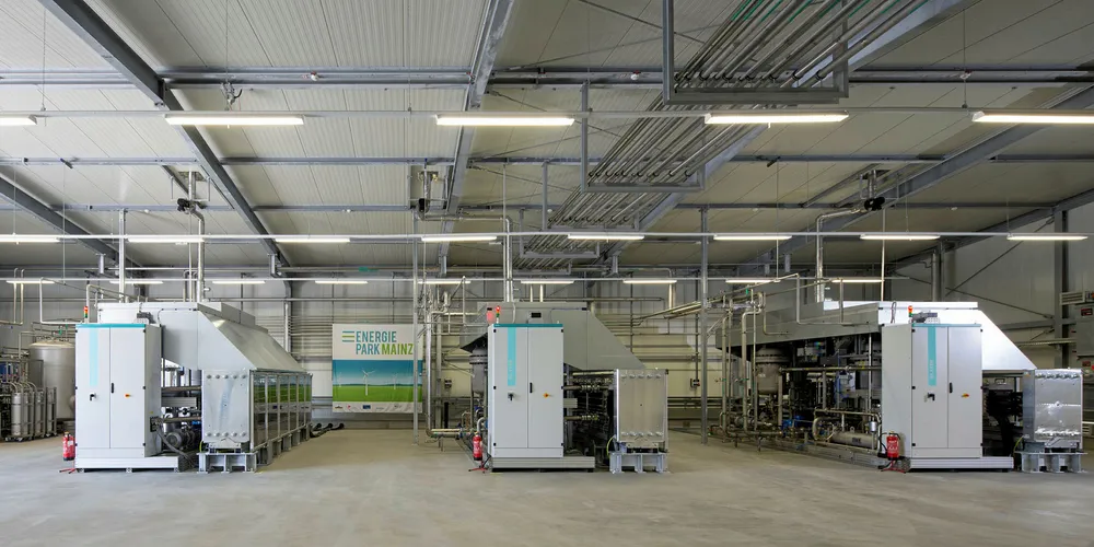 Siemens electrolysis system in Mainz, Germany