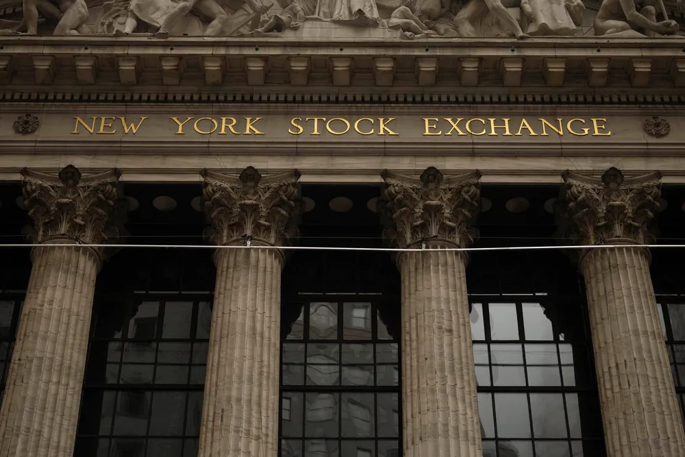 Fasaden til New York Stock Exchange.