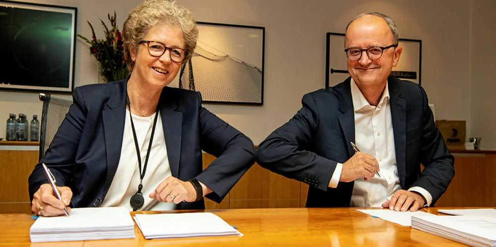 Nytt selskap. Konsernsjef i Hydro, Hilde Merete Aasheim og konsernsjef i Lyse, Eimund Nygaard, går sammen om nytt selskap.
