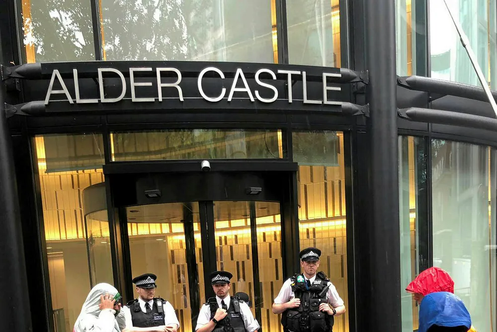 Reclaim the Power outside 10 Noble Street