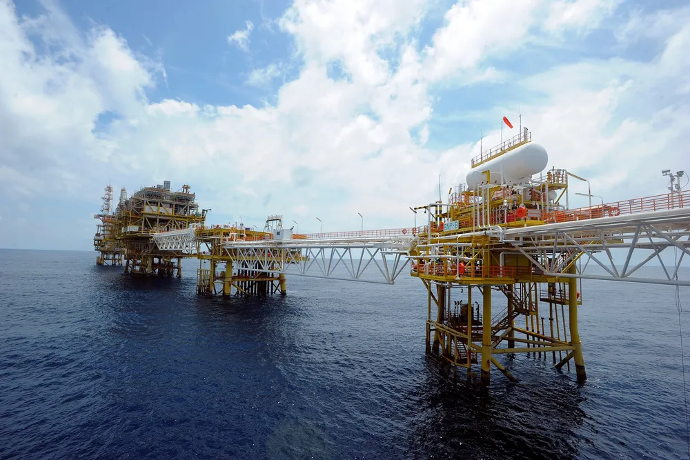 Petronas Carigali's Baronia platform offshore Sarawak, Malaysia.