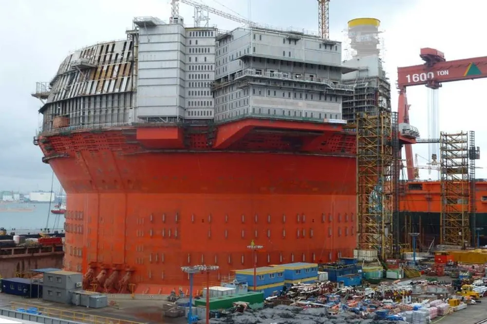 Preparing for sailaway: Goliat floater at South Korea's Hyundai Heavy Industries