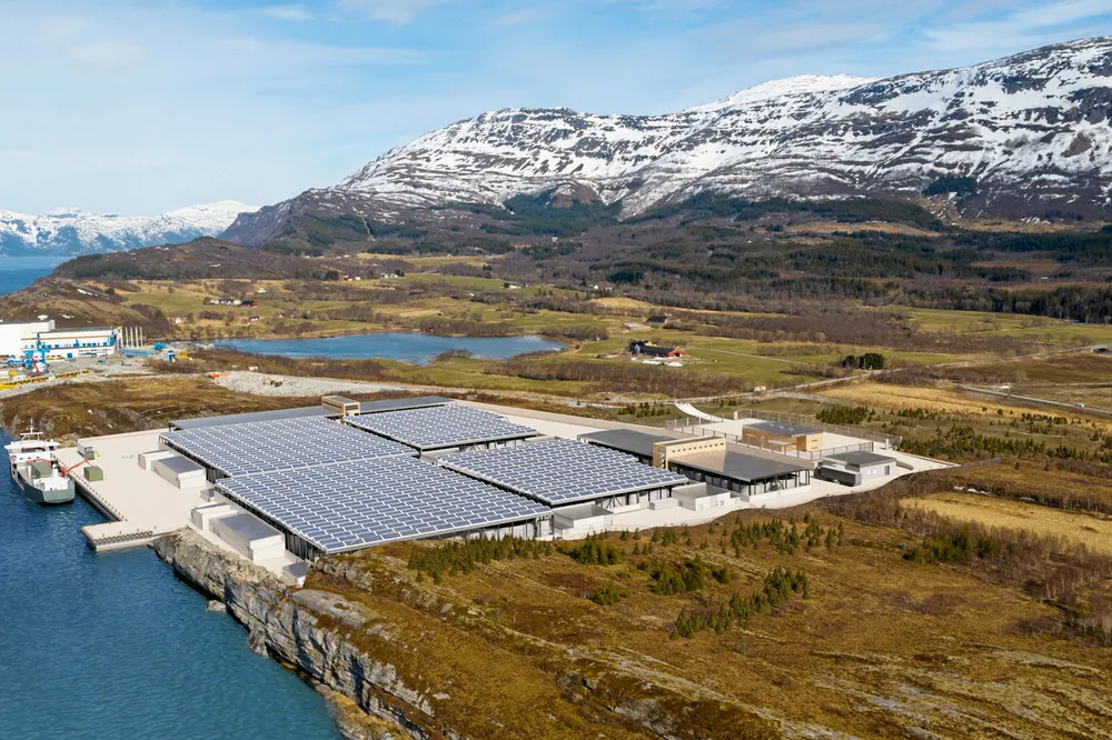 The land-based salmon farm is being built within the Nesna Industrial Park, just 30 minutes south of the island of Kvaroy.