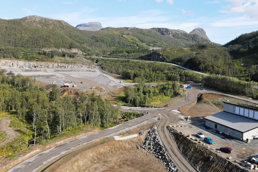 Site works for the Narvik green ammonia project.