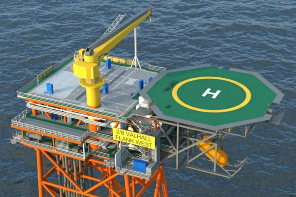 Signature delivery: Valhall Flank West unmanned wellhead platform from Kvaerner