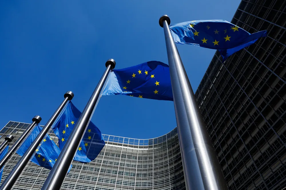 A view of the Berlaymont building in Brussels, the headquarters of the European Commission.