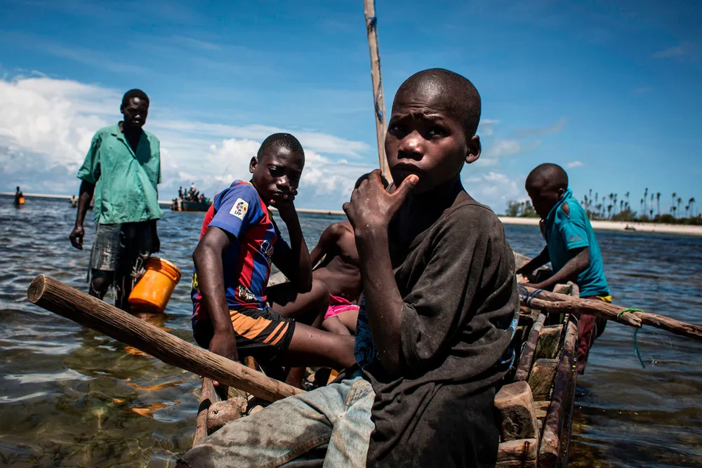In the net: Fishermen at Palma, Mozambique, near to the planned locations for the Rovuma and Mozambique LNG projects.