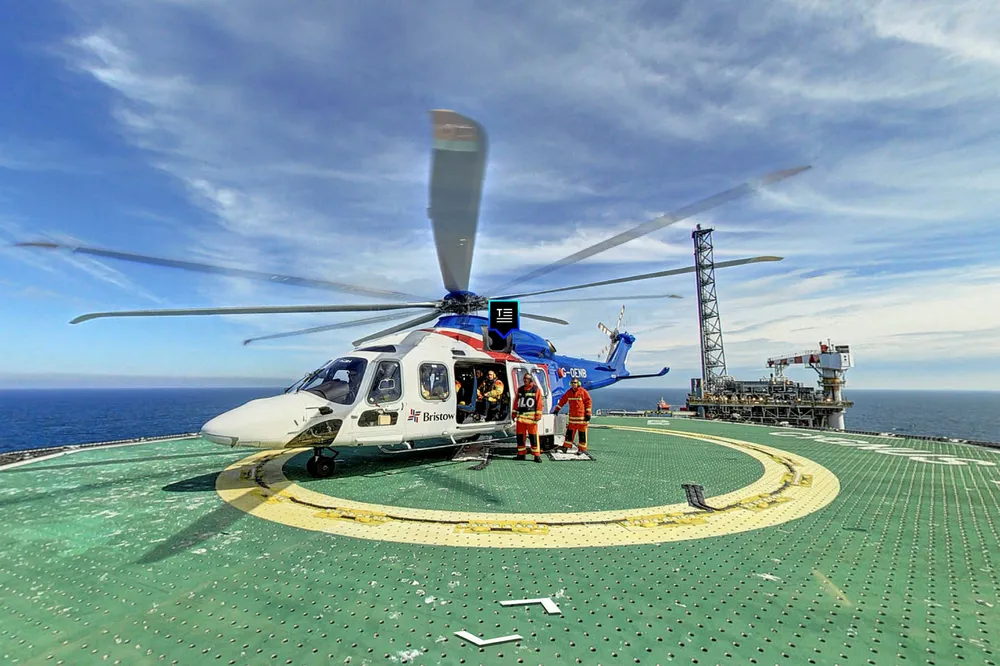 Tie-back: the helipad at Neptune Energy's Cygnus platform