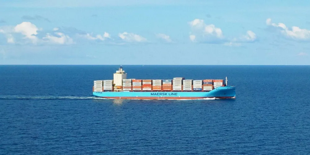Maersk's Venta - the same class of container vessel as the one being built to run on e-methanol