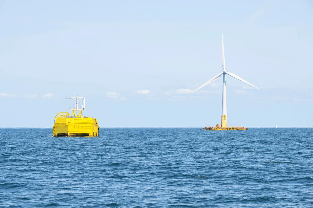 Sealhyfe offshore hydrogen production pilot with floating wind turbine.