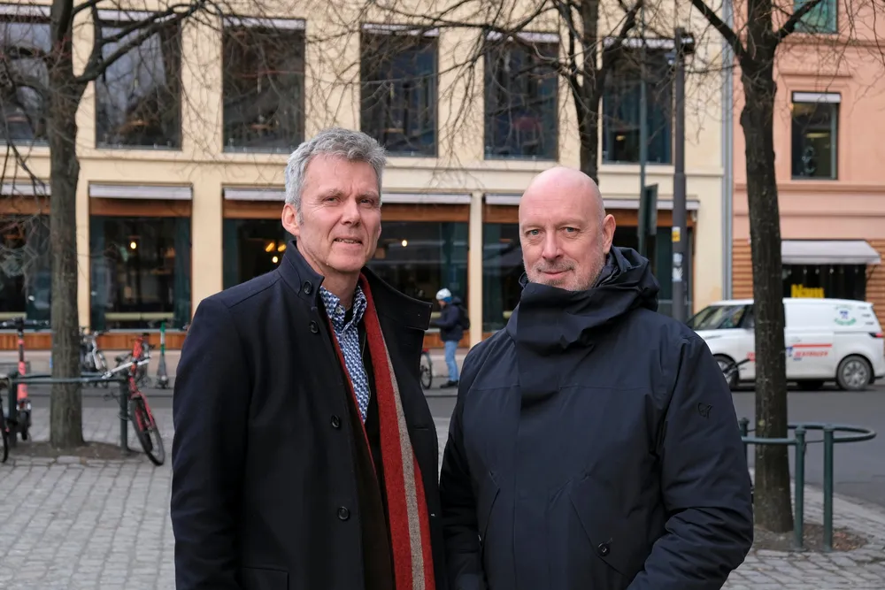 Kommunikasjonssjef Pål Mugaas t.v. og fagsjef Sigurd Hytterød i Norske Lakseelver.