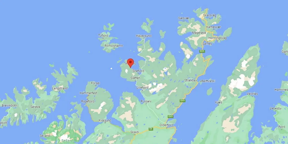 Fartøyvika, Finnmark. Her melder Salmar om mistanke om ILA på et anlegg.