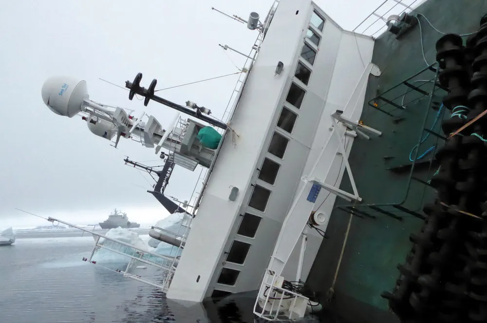 Fra «Northguider» sitt havari på Svalbard.