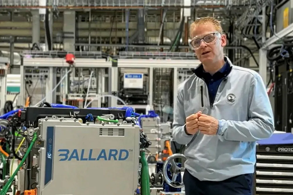 Randy MacEwan, Ballard's CEO, in one of the company's promotional videos.
