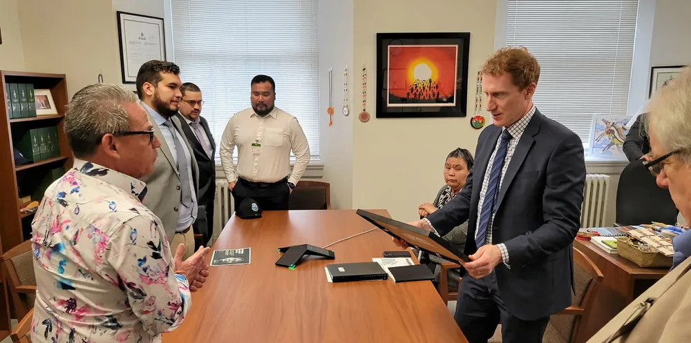 The Coalition of First Nations for Finfish Stewardship met with Canada Minister Marc Miller in May to discuss the transition of fish farms in traditional territories.