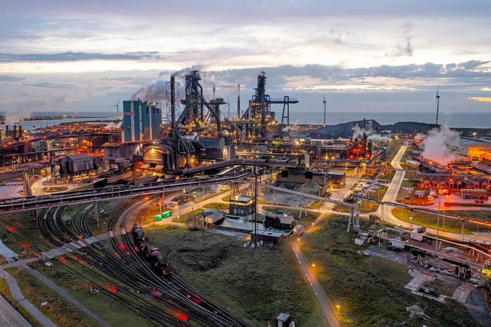 The IJMuiden steelworks near Amsterdam.