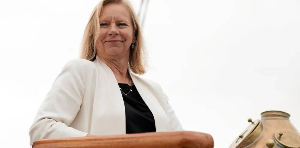 KIRSTI TIKKA, ABS, at TradeWinds Christian Radich party, Nor-Shipping June 2019 // Photo: Fredrik Ekren