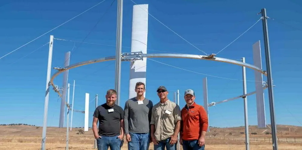 . Members of the AirLoom team with its experimental device.